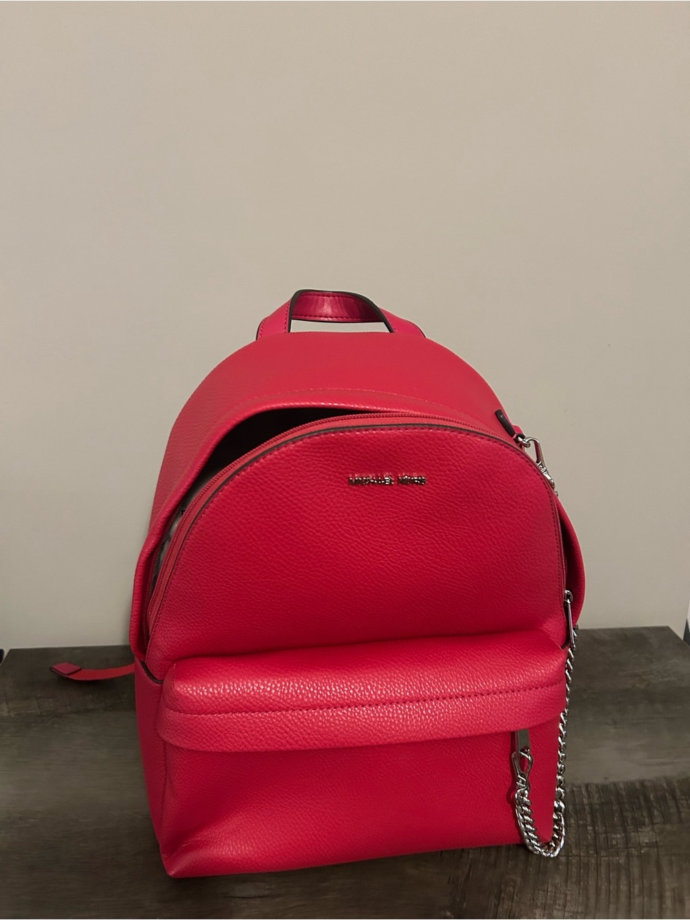 Michael Kors Hot Pink Pebbled Leather Backpack